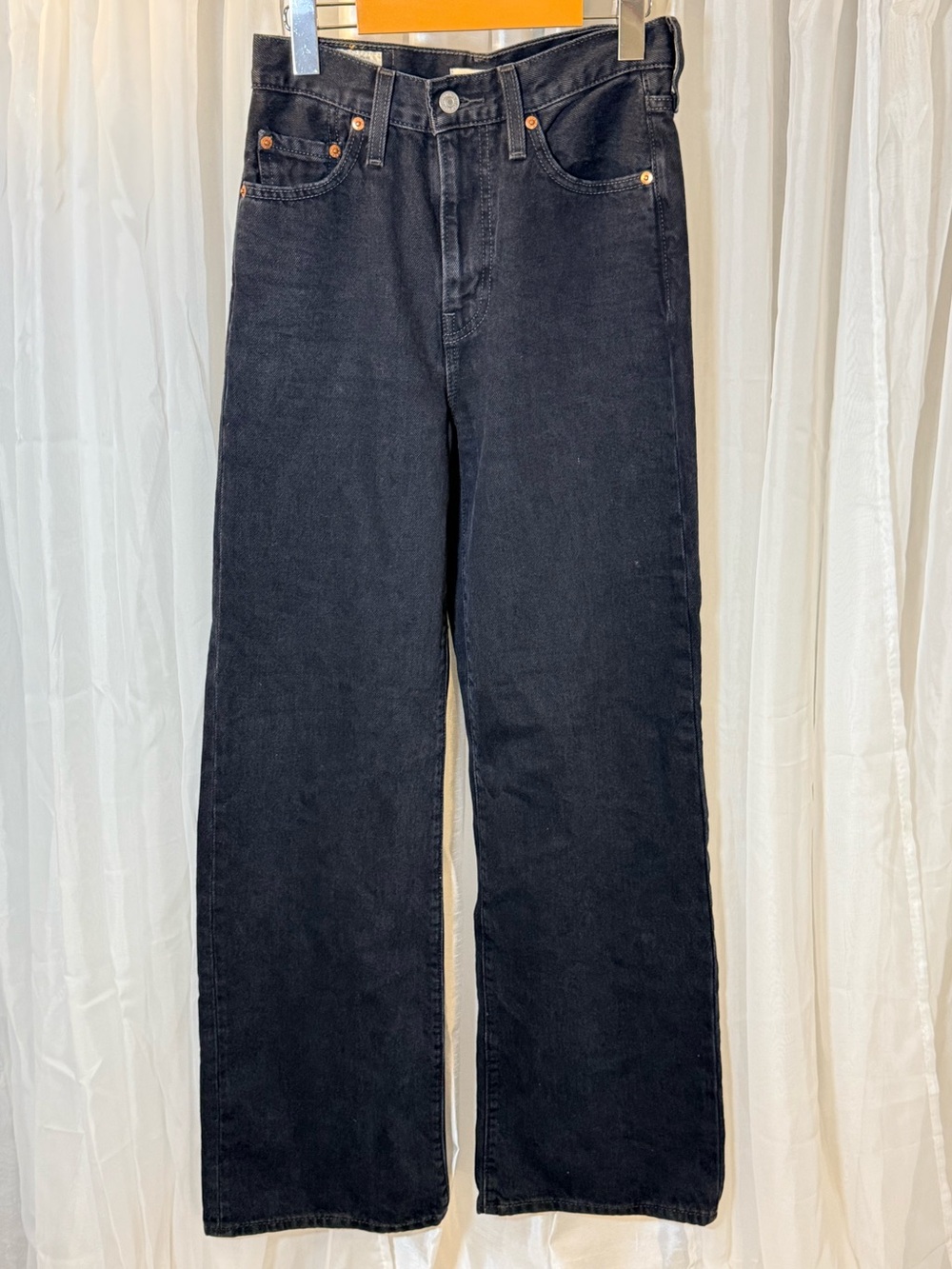 Levi's Black Relaxed Straight Jeans